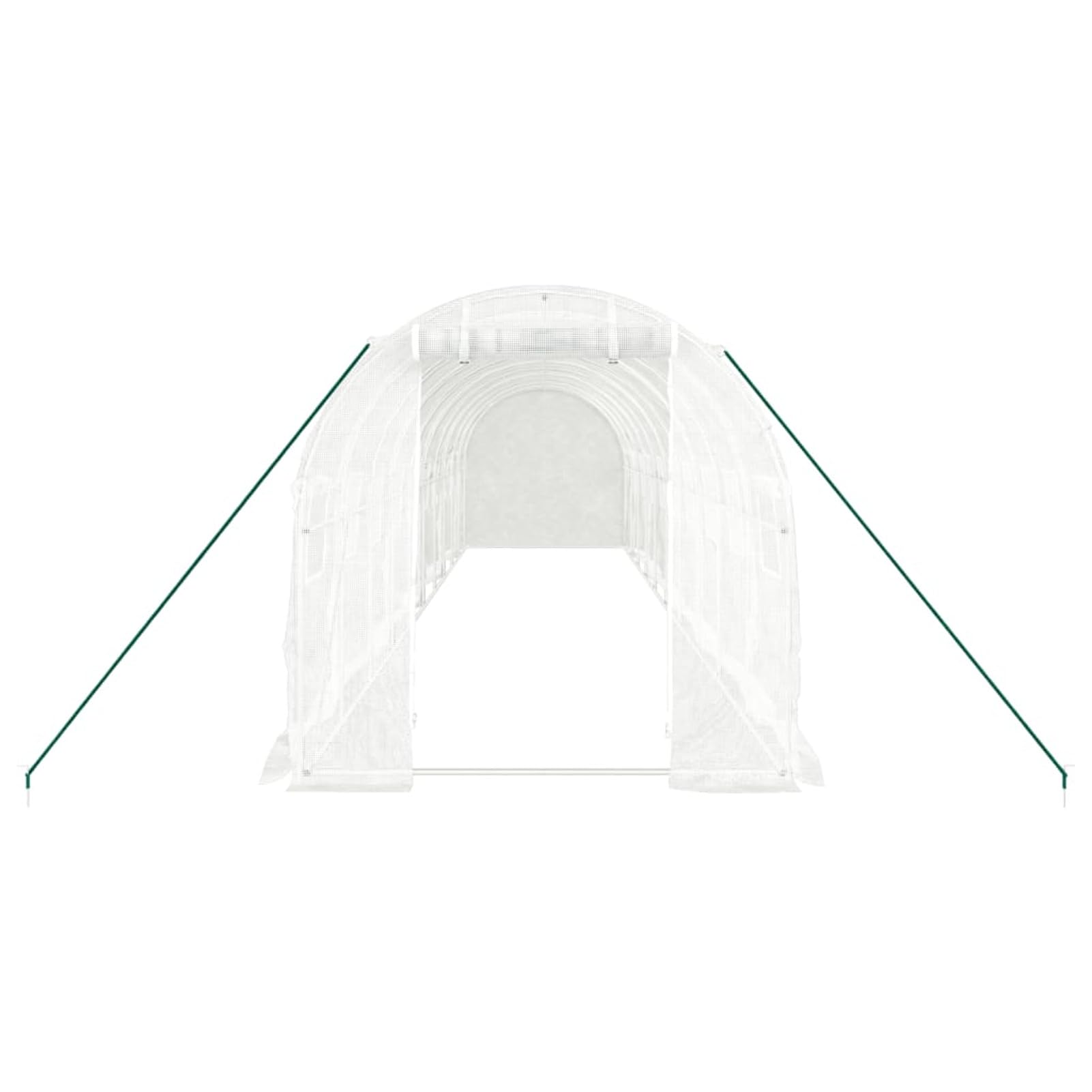 Mobili Serra con Telaio in Acciaio Bianco 20 m² 10x2x2 m, Serra da Giardino Serra Orto Serra da Balcone Serra per Orto Serra per Piante Casa Mobili Decor per Casa
