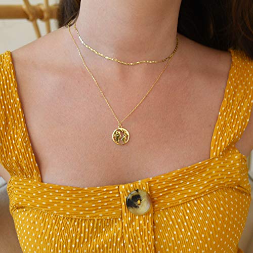 Climate Change Awareness [925 Sterling Silver w/18K Gold Plating] Necklace - Pro Globe/Save The Planet - Eco-Friendly Jewelry Also for Digital Nomad Women w/Wanderlust3