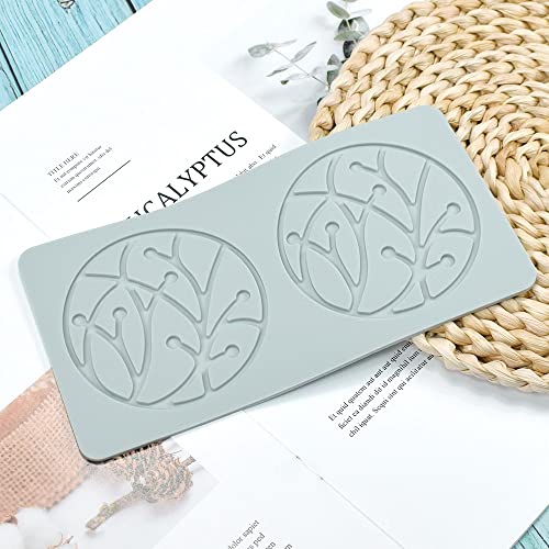 3D Hollow Leaf Fondant Lace Mold, Multi Leaves Flower Shapes Silicone Lace Mould for Cake Decorating Molds Fondant Impression Mat for Chocolate Sugar Candy Cupcake Baking (F_7.4x3.8x0.12inch)