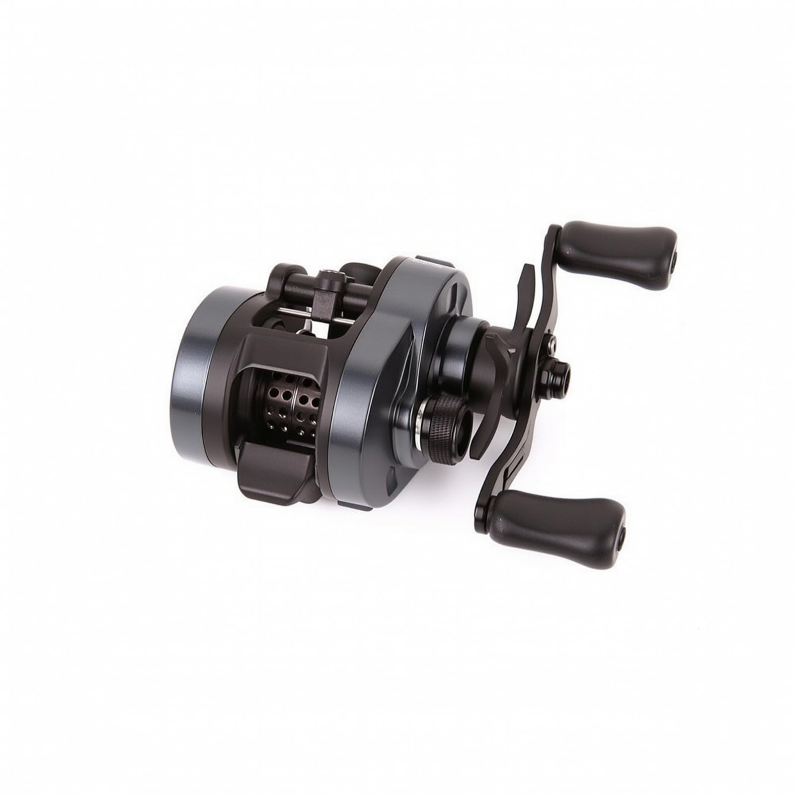 Carrete de Pesca Baitcaster Tambor Diseño Cilindro de Bobina Baja Fricción de Frenado Electrónico Piezas Visibles
