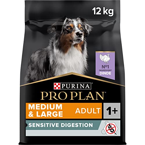 PURINA PRO PLAN Medium & Large Adult Hundefutter trocken mit OPTIDIGEST, reich an Truthahn, 1er Pack (1 x 12kg) Cover