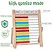WOODMAM Wooden Abacus for Kids Math, Educational Counting Toy with Counting Sticks and Number Alphabet Cards, Preschool Learning Toys Gift for Boys Girls Age 3+ Years Old