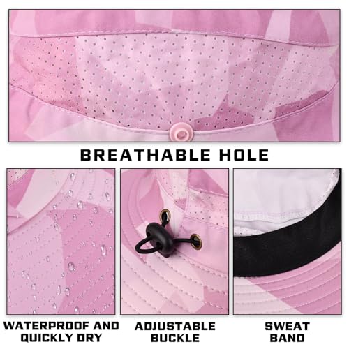 Image of Sun Hats for Men Women, UPF50+ Protection Safari Hat,Wide Brim Fishing Hat with Neck Flap,Bucket Hats for Beach Hiking