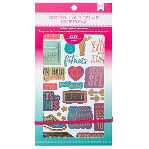 American Crafts 2124 Piece Fitness Sticker Books