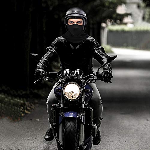 Joyoldelf Winter Balaclava Ski Mask, Fleece Windproof Motorcycle Face Warmer (Black) #TOP7