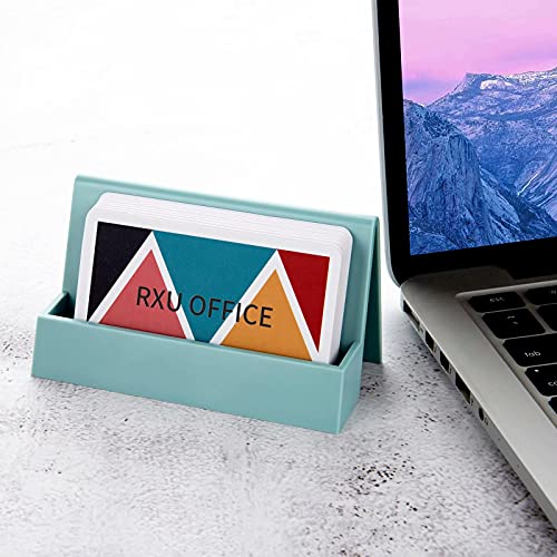 Business-Card-Holder-for-DeskVertical-Plastic-Cute-Contracted-Desktop-Business-Card-Holder-Display-for-Men-WomenLake-Blue