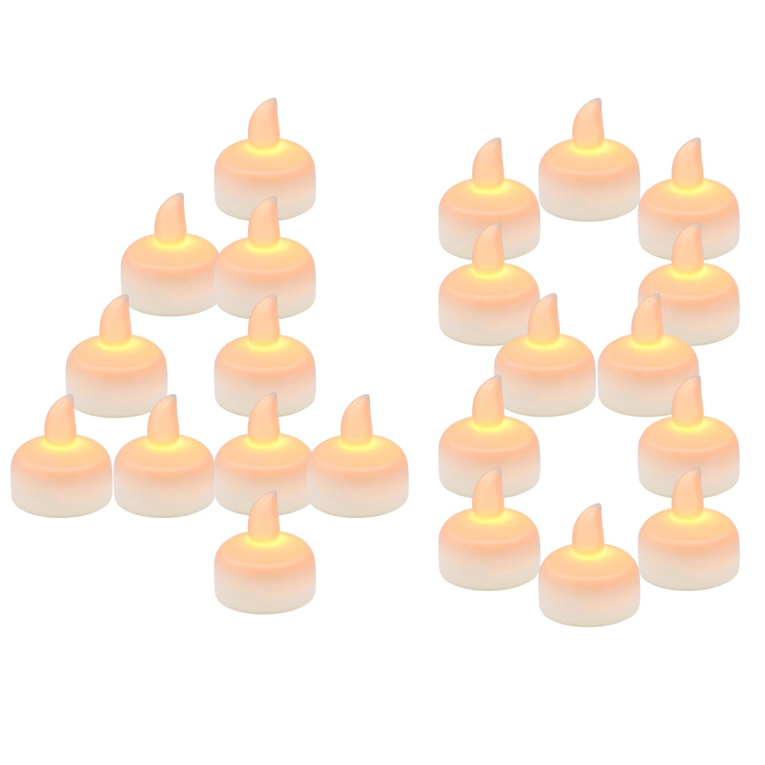 48pcs Warm White Flameless Waterproof LED Floating Tealights Candles for Aquatic Ambiance - Wedding, Party, Spa