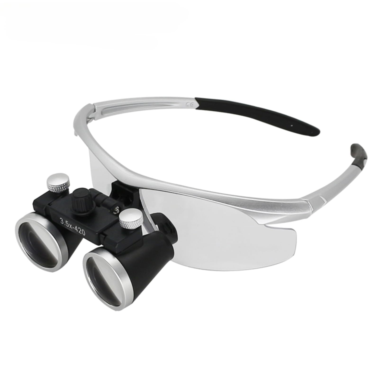 BPILOT Dentistry Binocular Magnifier 2.5X 3.5X Ultra-lightweight Optical Loupes 320-420mm Magnifying Glass for Dental Surgery (Silver,3.5X) Silver 3.5X