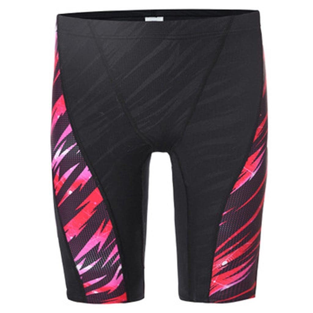 CLSDRZC Men Swimwear Tight Swim Trunks Plus Size Quick Dry Swimming Jammer Competition Racing Swimsuit Boys Swimwear Pants