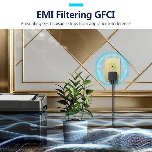 Image of LIDER GFCI Outlet 15Amp, Brushed Wall Plate, ETL Listed, Matte Gold, 2-Pack | Tamper-Resistant, LED Indicator, Screwless Wall Plate, GFCI Receptacle, Thermoplastic, No-False-Trip, Matte Gold