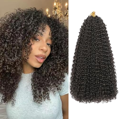 Pelo crochet Micro Kinky Curly de 12 pulgadas en tono 4# con rizos definidos y naturales
