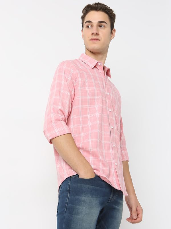 Image of Mens Striped Slim Fit Cotton Casual Shirt | Full Sleeves Mens Shirts | Stylish Shirt for Men