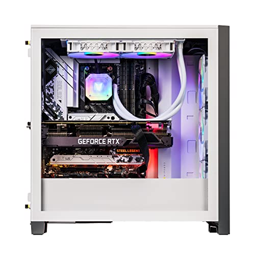 Image of Velztorm White Armix Custom Built Gaming Desktop PC (AMD Ryzen 9 7900X, GeForce RTX 5080, 32GB DDR5, 2TB PCIe SSD, RGB Fans, 240mm AIO, 1000W PSU, WiFi 6E, Bluetooth 5.2, 2 RJ-45, Win 11 Home)