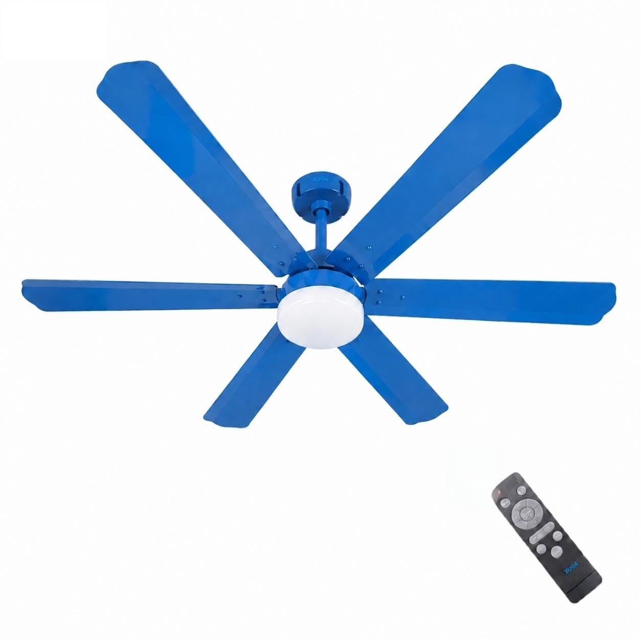 xuga zephyr f1h 32w 5 star 320rpm copper motor sky blue bldc 6 blade ceiling fan with remote & copper motor, sweep: 1200 mm | 5 years warranty