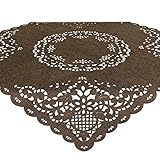 tischdecke braun kariert ★ Produktgröße: 85x85 cm - braun