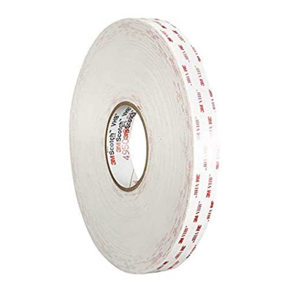 3M VHB Cinta Adhesiva 4930 P, 25 mm x 33 m, 0,6 mm, 3 unidades, Blanco