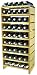 Expovinalia ex2745 Botellero apilable para 45 Botellas, Pino y Azul, 49x32x90 cm