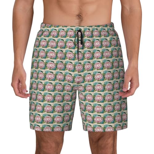 Short de bain homme fleur de lotus Namaste pour la plage