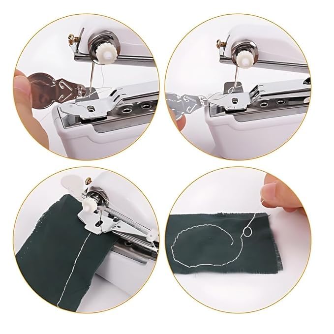 BBD kitchen shop Electric Handy Stitch Mini Handheld Sewing Machine Portable Stapler Style Sewing Machine for Home Tailoring, Emergency Stitching, and Quick Repairs (Multicolor) 2