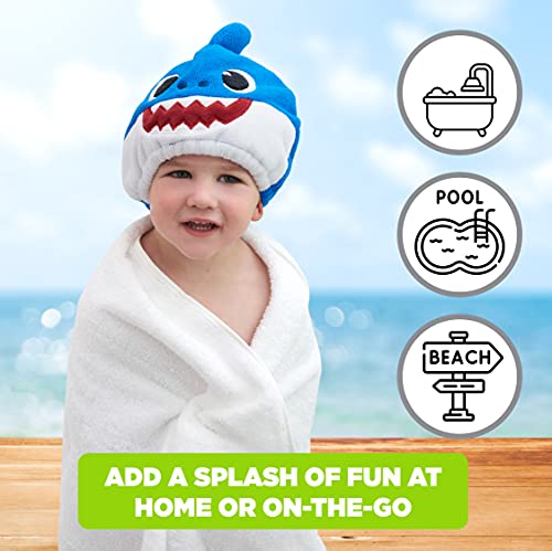 Image of Ginsey Baby Shark's Daddy Shark Children's Hair Drying Towel Cap, Blue