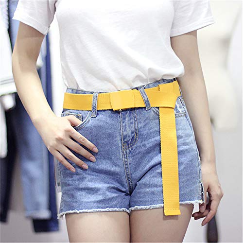 Andongnywell Unisex Nylon Belt Webbing Canvas Outdoor Belt with Plastic Buckle Waist Strap Waistband Waist Cinch2
