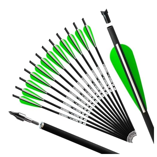 REEGOX 20 inch Crossbow Bolts Bio with 4-Inch Vanes(Pack of 12)