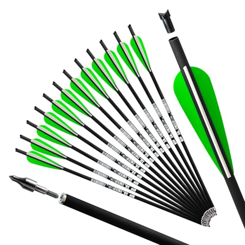 REEGOX 20 inch Crossbow Bolts Bio with 4-Inch Vanes(Pack of 12)