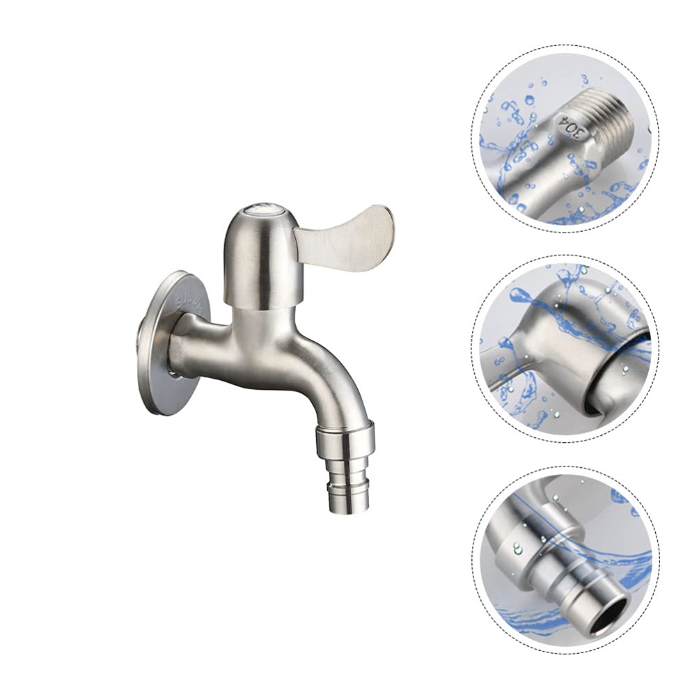 Widespread Faucet Sink Faucet Sink Faucet 2 Inch Water Faucet Washing Machine Sink Basin Cold Water Tap Stainless — view 5