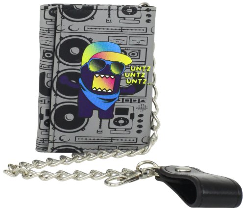 Domo Men's Rockstar Trifold Wallet With Chain, Black, One Size #TOP23