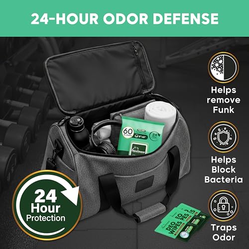 Image of XL Deodorant Wipes for Men - 120 Ct. + 8 Travel Body Wipes Individually Wrapped - 8 inchx8 inch Odor Eliminator Towelettes for Underarm, Body, Feet - pH Balanced Armpit Smell Remover for Gym & Post Workouts