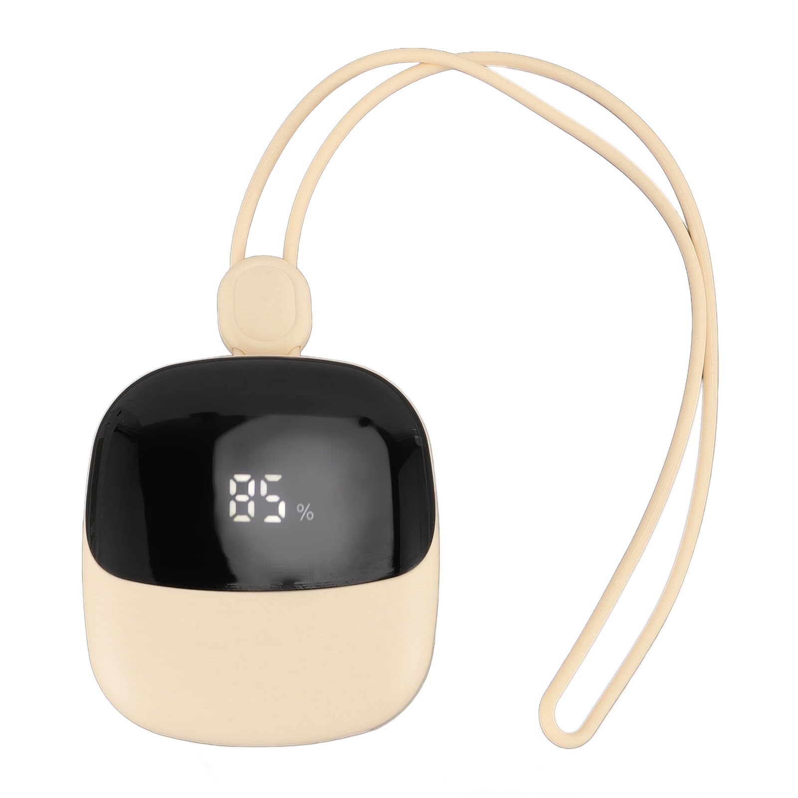 Asixxsix Ventilador de cuello portátil, USB recargable colgando ventilador de cuello de 3 velocidades usable ventilador personal Mini ventilador de mano con cordón ajustable y clip (WHITE)