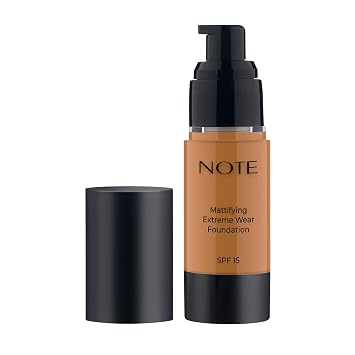 Note Cosmetique Mattifying Extreme Wear Liquid Foundation SPF 15 - Full Coverage Foundation Makeup for Oily Skin - 113 Honey Bronze - 1 oz