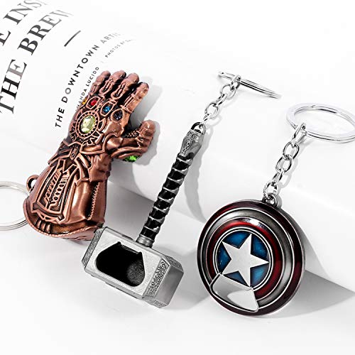 Sio & Tan Cool Keychain Bottle Opener, Hammer Glove Shield Keychain Bottle Opener, Beer Gifts Bottle Opener For Men, Husband, Dad, Grandpa, Boyfriend #TOP4