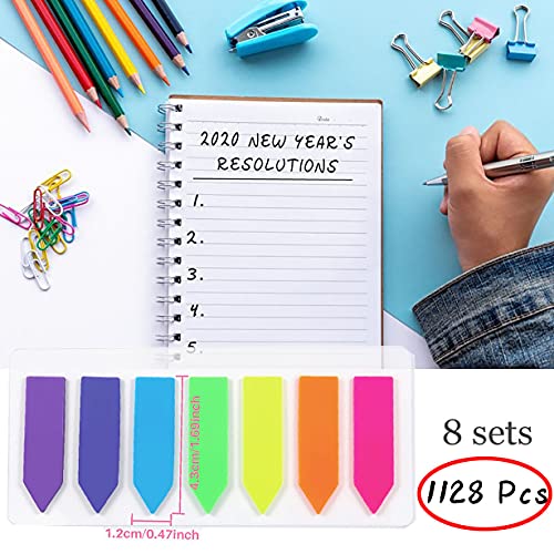 1120 Notes adhésives translucides en 7 onglets de couleur style flèche - 5