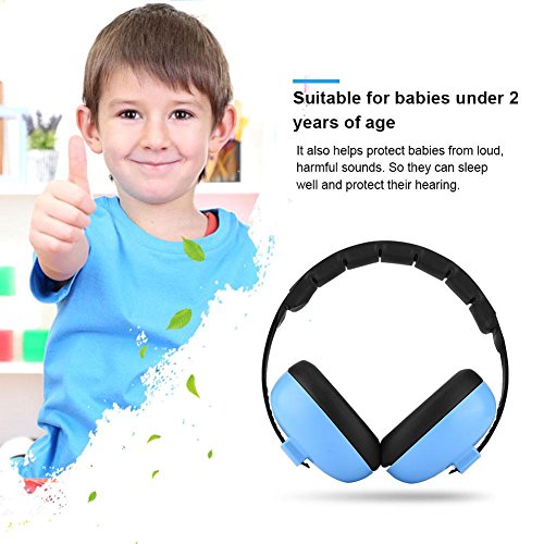Yunir Portabel Soft Children Baby Hearing Protective Earmuffs Professional Sound Insulation Foam Noise-proof Headset Noise-cancelling Headphone(Blue) - Image 2