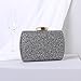 ileibmaoz Bolso De Noche Mujeres Bolso De Noche con Lentejuelas para Mujer, Bolso Y Bolso Plateado Dorado, Bolso De Fiesta, Banquete, Caja De Metal, Bolso De Hombro con Cadena, Negro