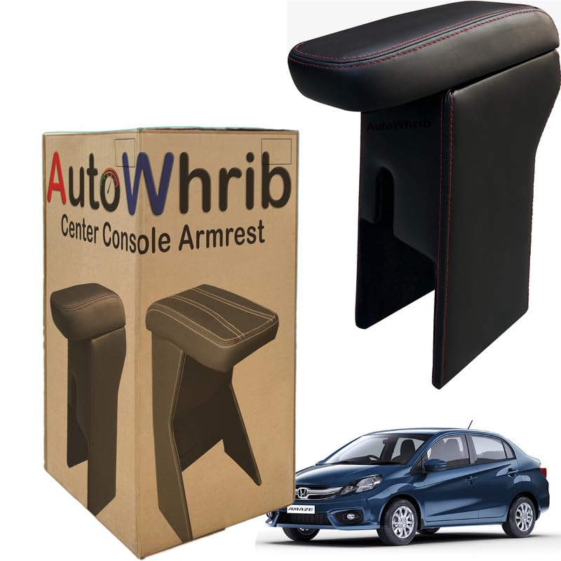 Image of Car Arm Rest For Amaze old Armrest with Storage Box & Soft Cushion Pad, Luxury Arm Rest, Black Colour