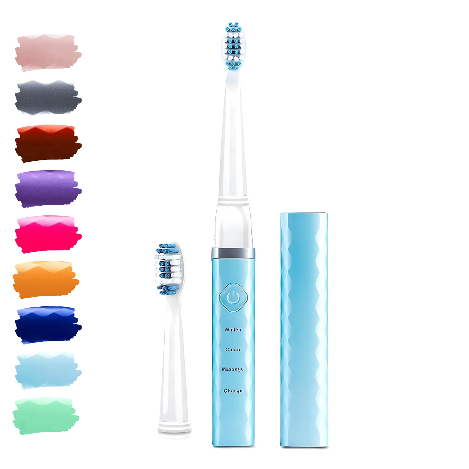 Pop Sonic USB Charge Anywhere Toothbrush (Hawaiian Blue) | Rechargeable Toothbrush w/Up to 40,000 Brush Strokes/Minute-Long-Lasting Nylon Bristles -