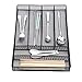 Kavolet 6-Compartiments Range-Couverts, Maille Couverts Plateau en Métal, Organisateur tiroir Cuisine, Fourchettes Cuillères Couteaux Ustensile Rangement Panier Titulaire, Organisateur de Burea