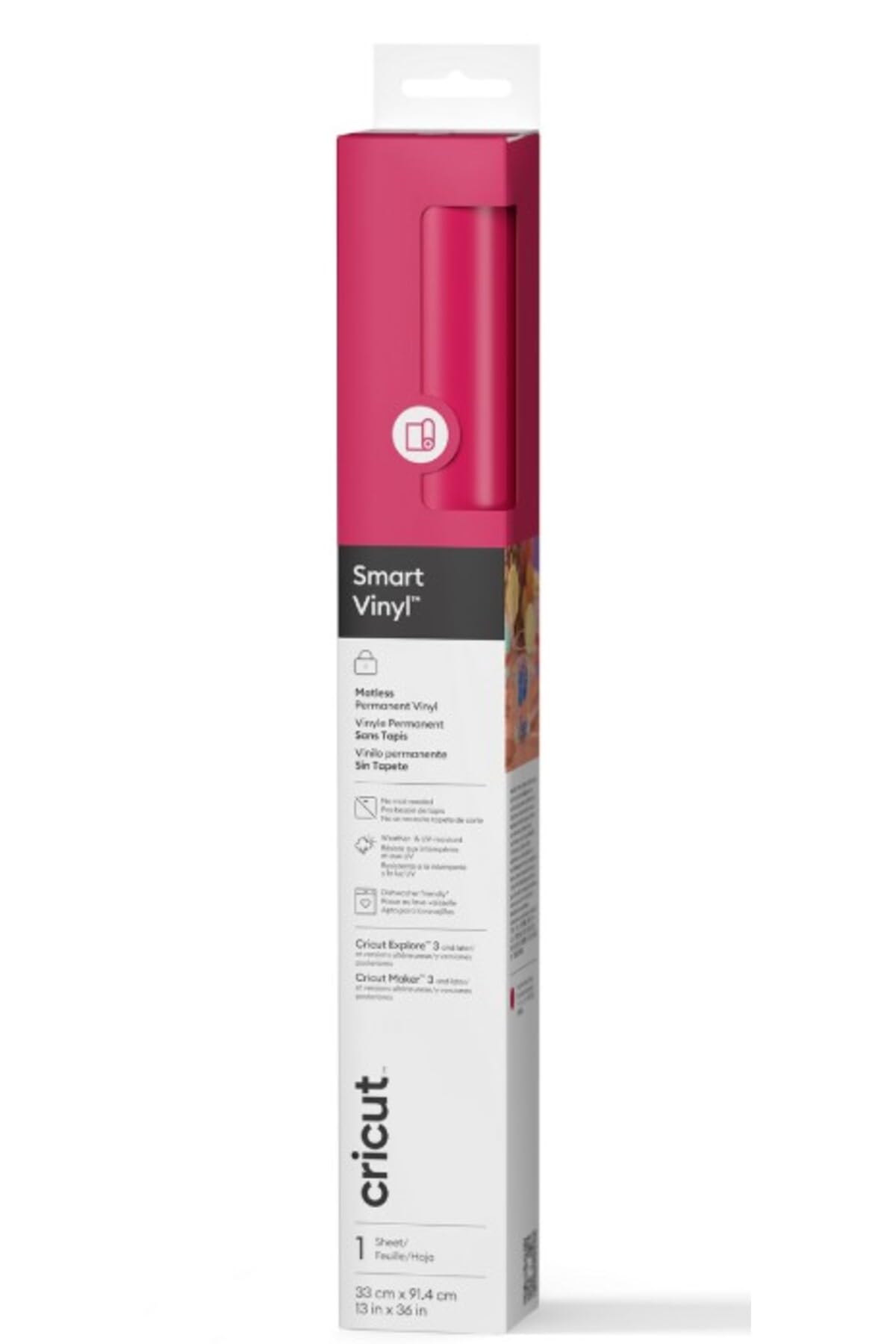 CRICUT 2011608 SMART VİNİL KALICI 33X91CM 1 SAYFA PARTİ PEMBE