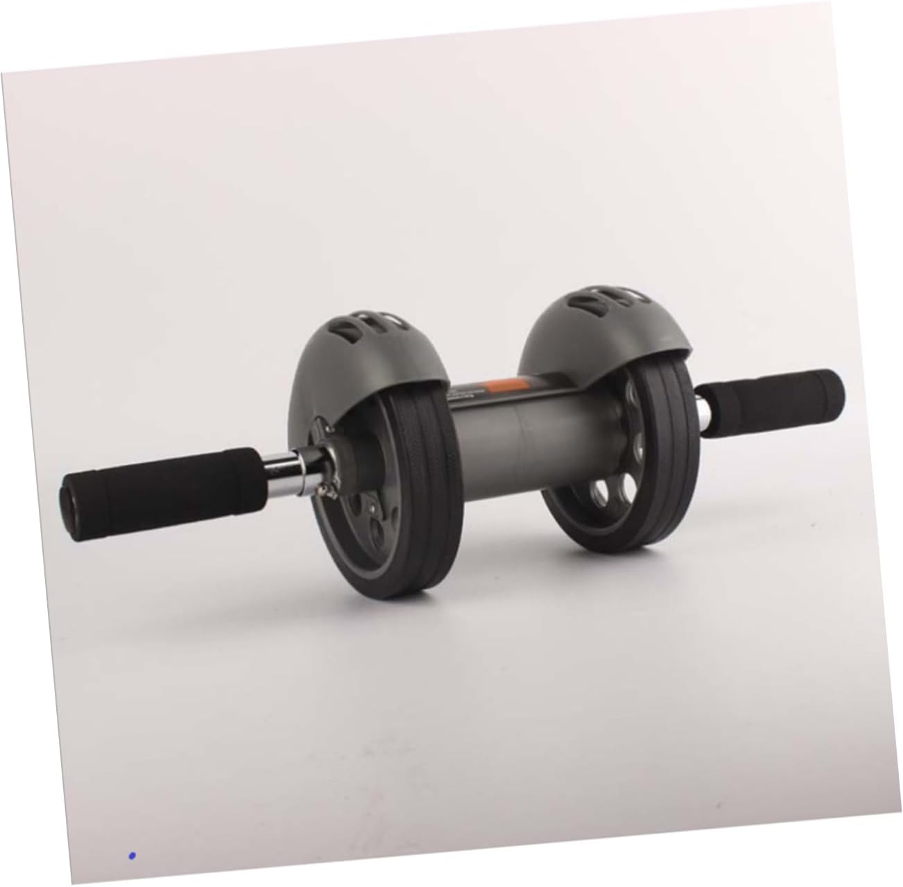 NOLITOY Automatic Rebound Dual Wheel Ab Roller with Non-slip Handles and Construction Includes Blue Kneeling Pad for Core Strength Training and Abdominal Muscle Workout at Home Gym