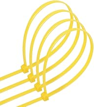 Bridas de nylon 4,8 x 250 mm (30 unidades) en color amarillo, ideales para organizar cables y sujetar objetos en proyectos diversos.