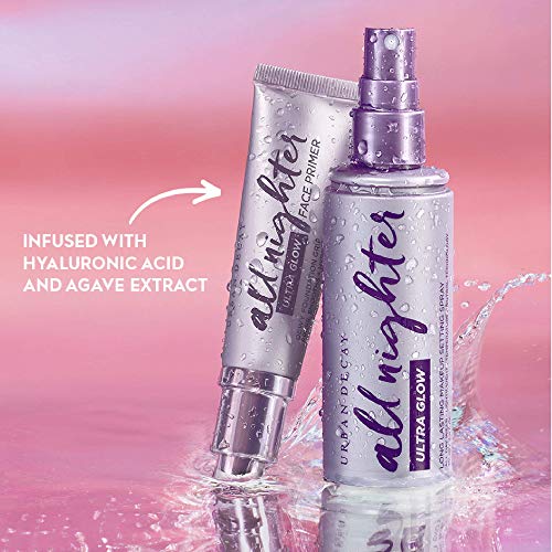 Urban Decay All Nighter Ultra Glow Face Primer - Lightweight, Long-Lasting Formula - Locks Foundation In Place, Smooths & Hydrates Skin - 1.0 Fl. Oz #TOP4