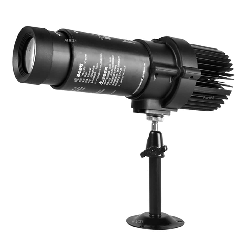 20W LED Static HD Zoom Logo Advertise Projetor Lights Fit for 37mm/1.46" GOBO Card Shop Bars DJ Party Show Sign AD Lamps - No GOBO Card