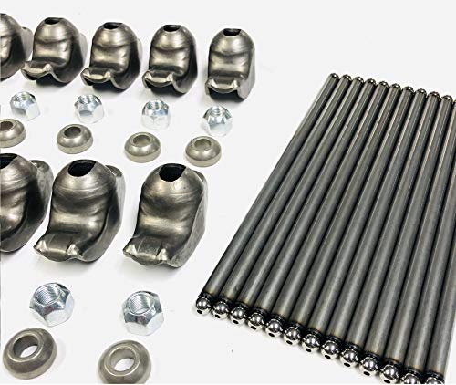 Self Aligning Rocker Arm & Pushrod Set compatible with 1996-2002 Chevy sb 350 305 265 LT1 Vortec (OE Replacements) - Thumbnail 5