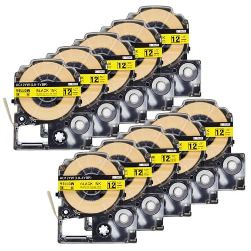 �݊����̂���e�[�v���x��10pk 9/12mm����SS12KW SS9KW SS6KW ST12KW SC12YW SC12BW LW-300 LW-400���x���v�����^�[(Black on yellow)