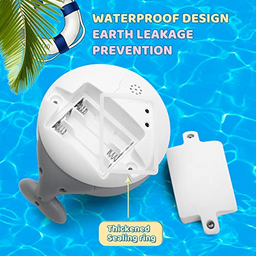 Candyfouse Baby Bath Toys, Whale Spray Swimming Pool Toy, Four Water Spray Patterns, Baby Light Up Bath Tub Toys, Waterproof Design Fun Bath Toys, Smooth Body Safety, Baby Toys For Kids（Grey） #TOP6