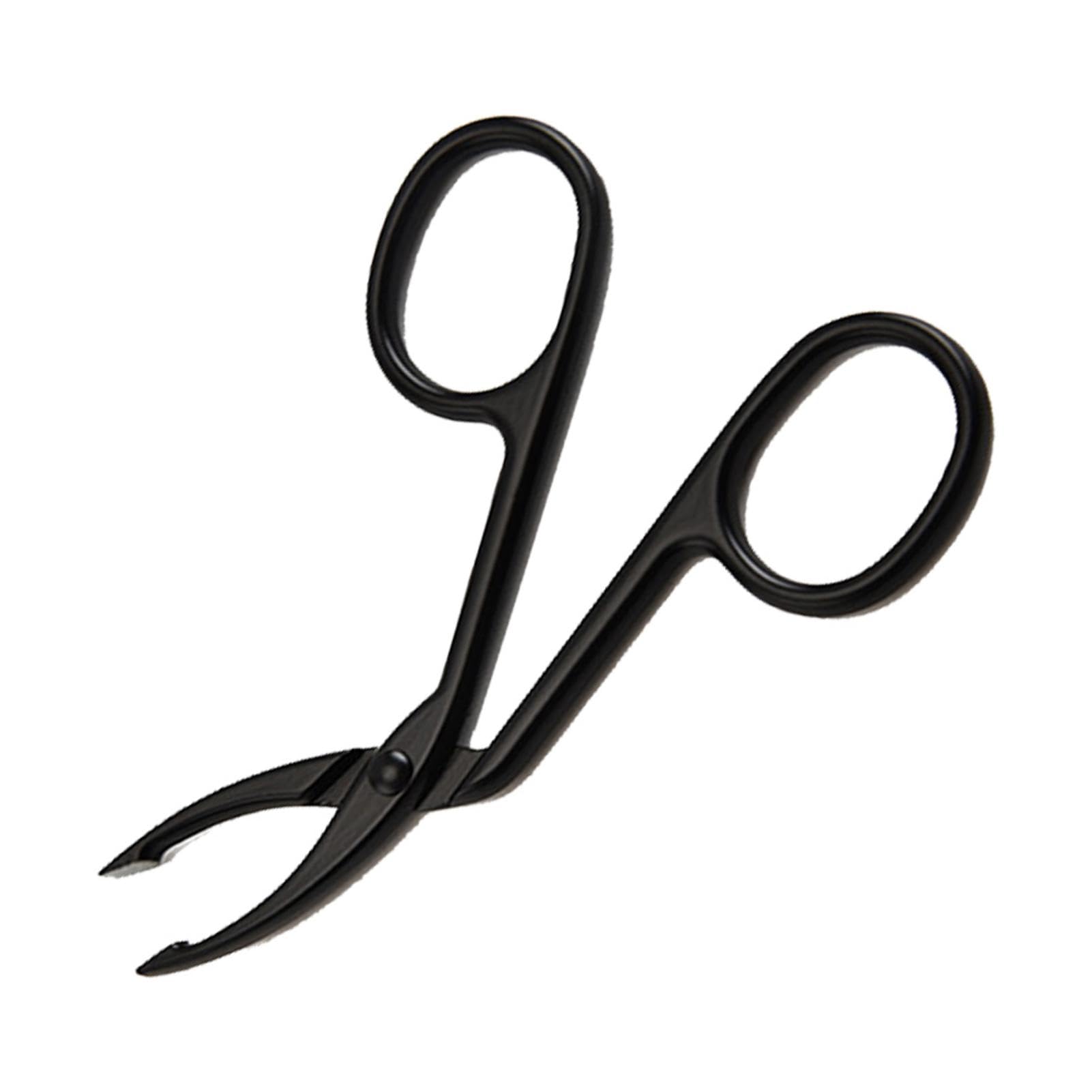 Pinzas para cejas en forma de tijera con mango resistente - Herramientas portátiles para cuidado de cejas