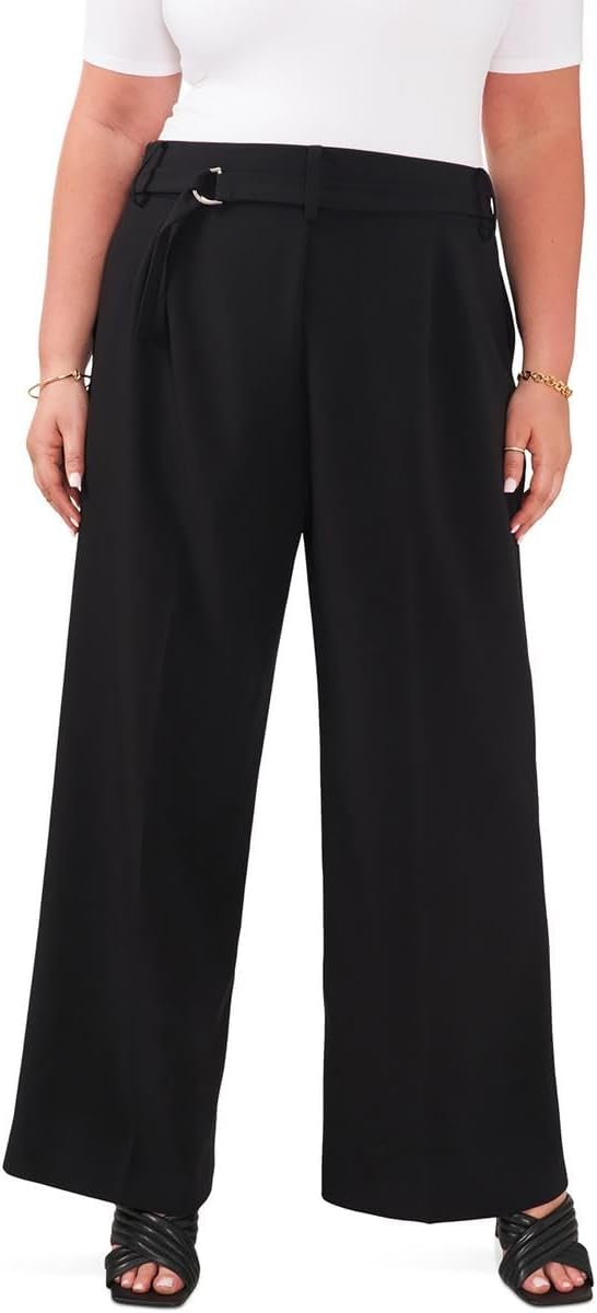 Vince Camuto Plus Size Belted Wide-Leg Pants