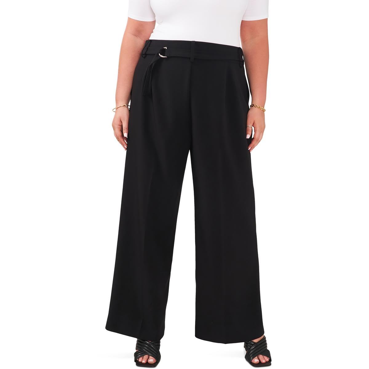 Vince Camuto Plus Size Belted Wide-Leg Pants